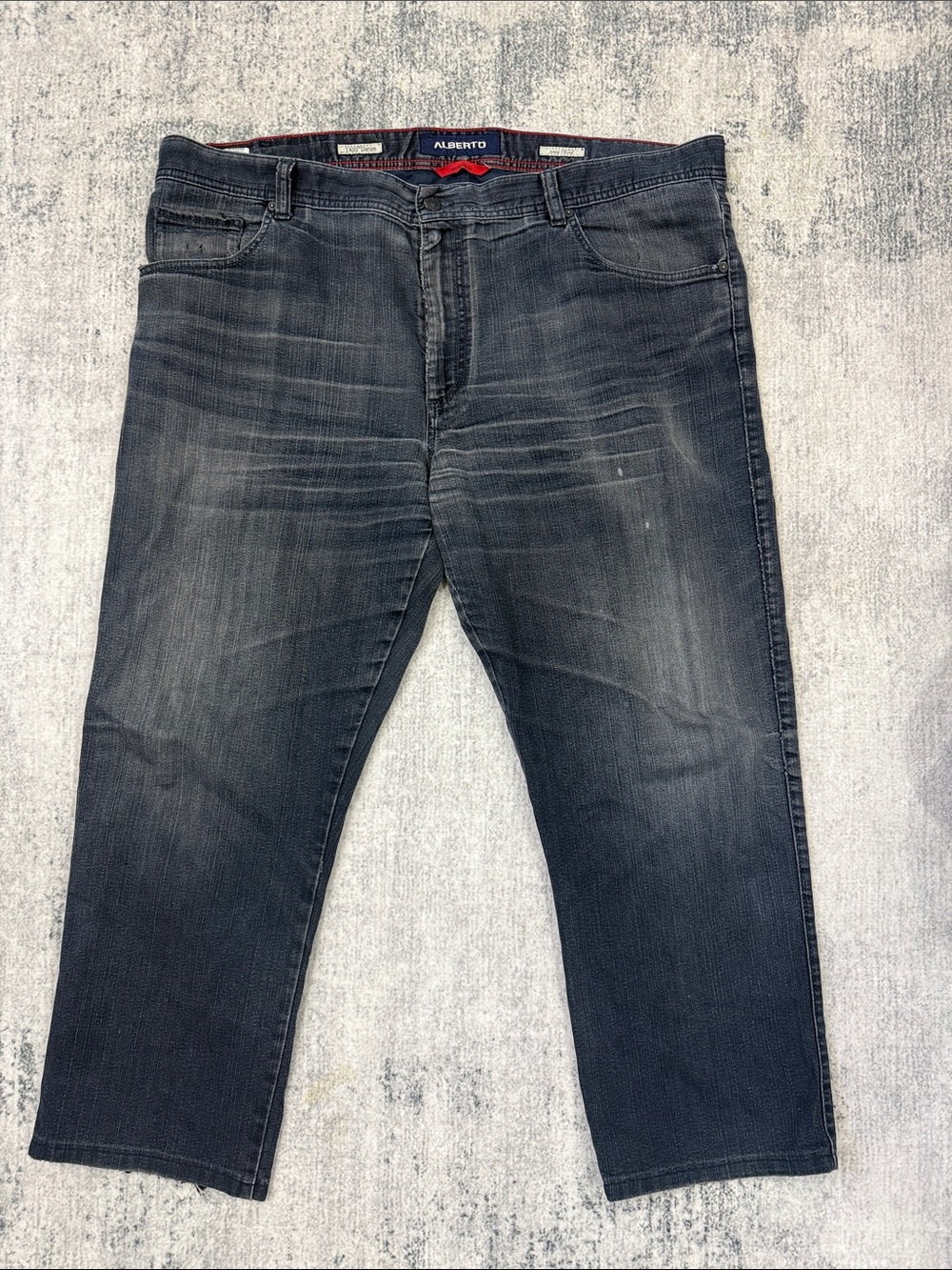 Alberto Relaxed Fit Men's Jeans in Washed Black
